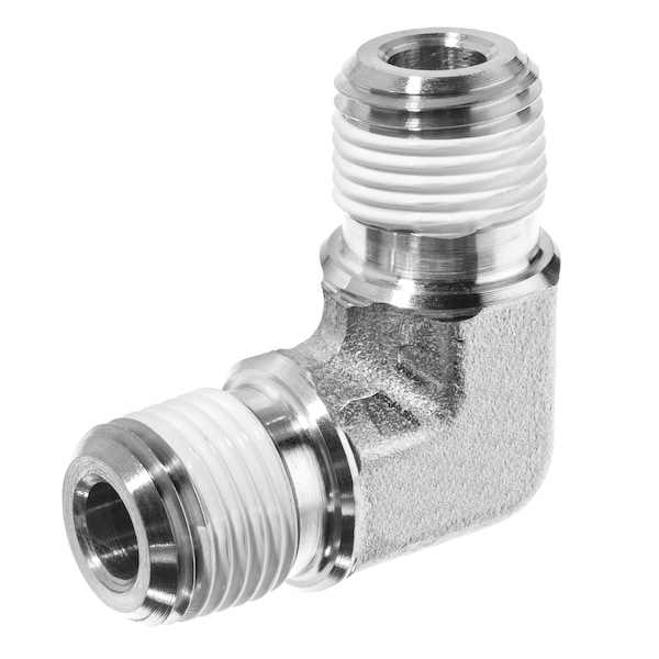 Usa Industrials Pipe Fitting w Sealant 316SS Instrumentation Male Elbow 1/4" MNPT ZUSA-PF-4849 - main